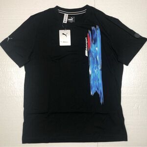 Puma Motorsport Men’s Medium Black and Blue Graphic Short Sleeve Shirt